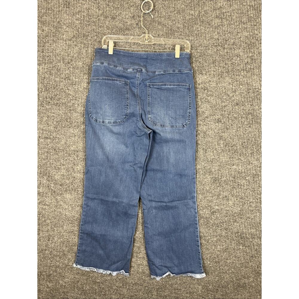Belle By Kim Gravel Tall TripleLuxe Denim Mariner Crop Pants Medium Wash Sz 10 T - Picture 3 of 9